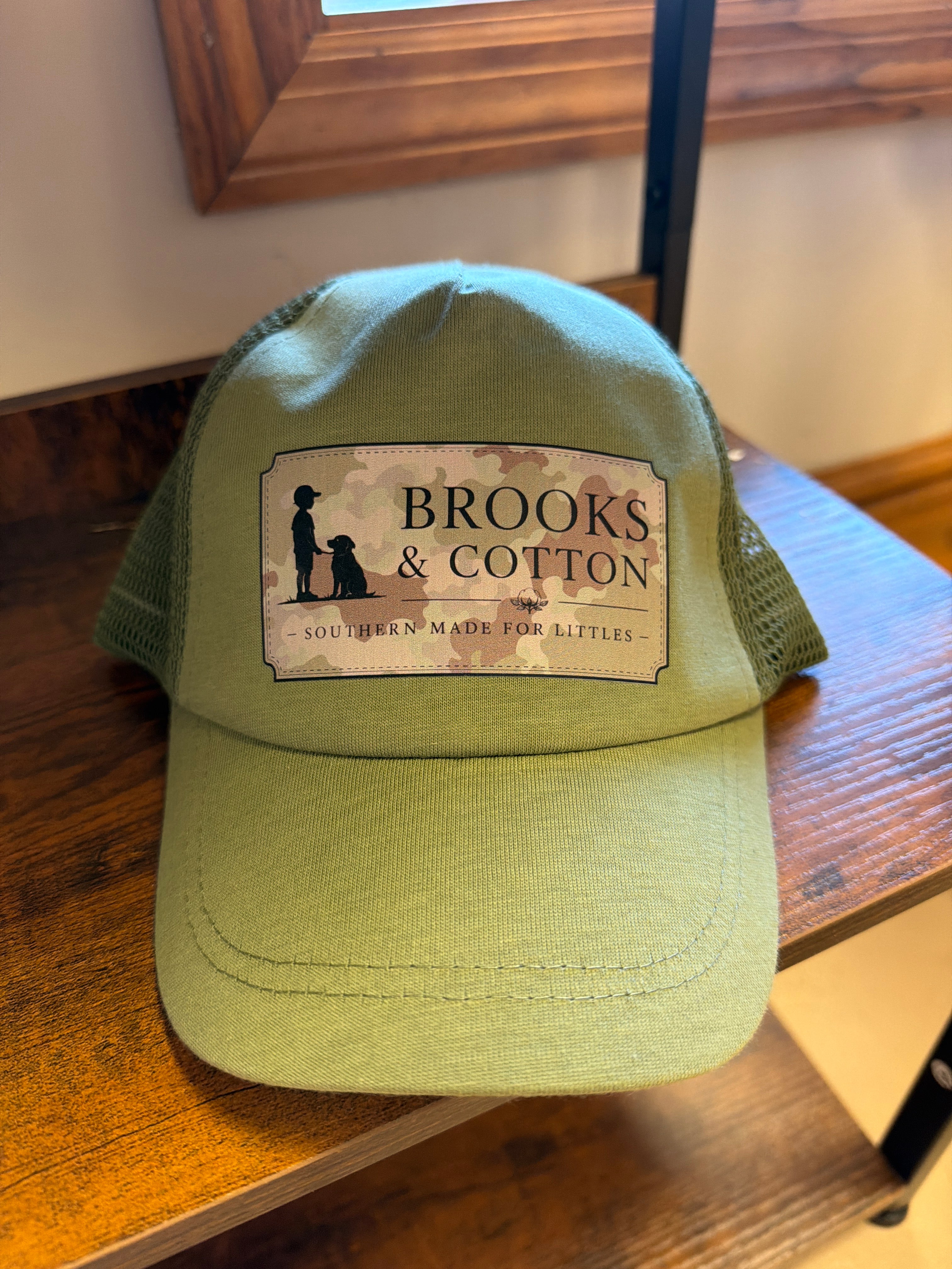 Brooks & Cotton Youth Camo hat-green