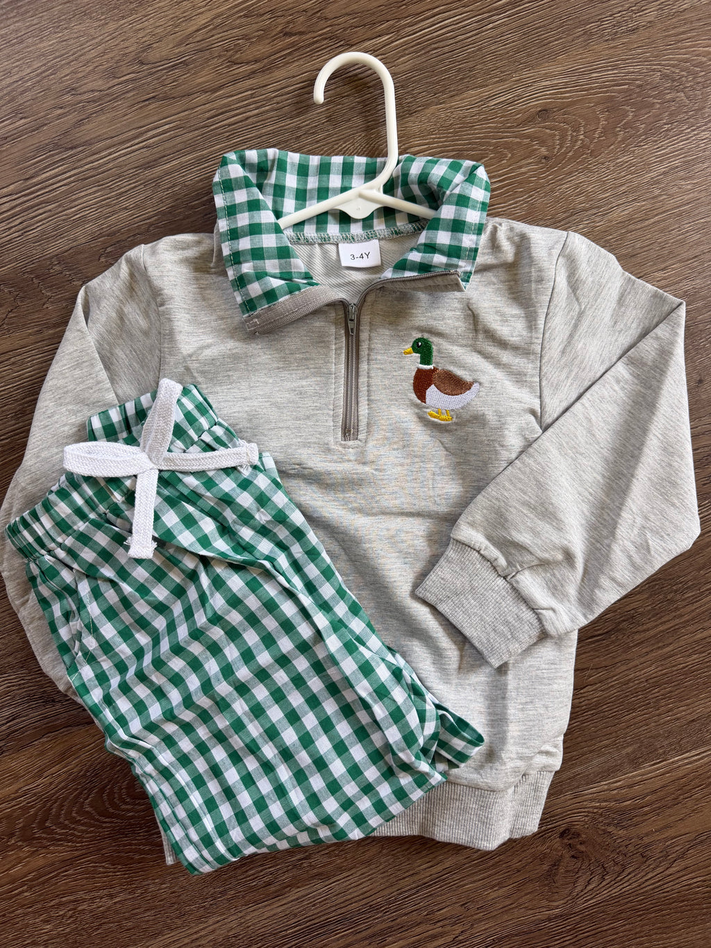 Duck gingham pant set
