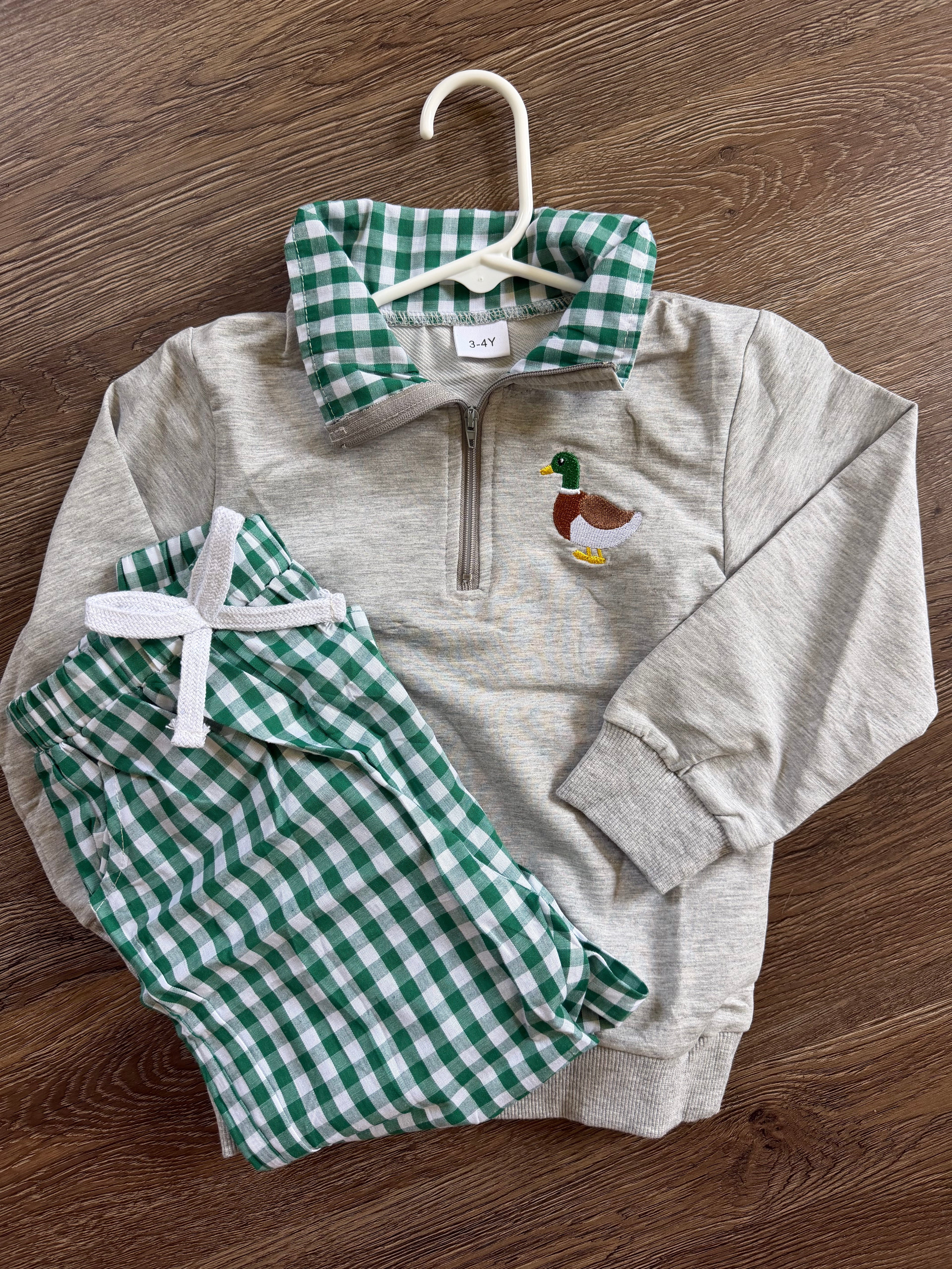 Duck gingham pant set