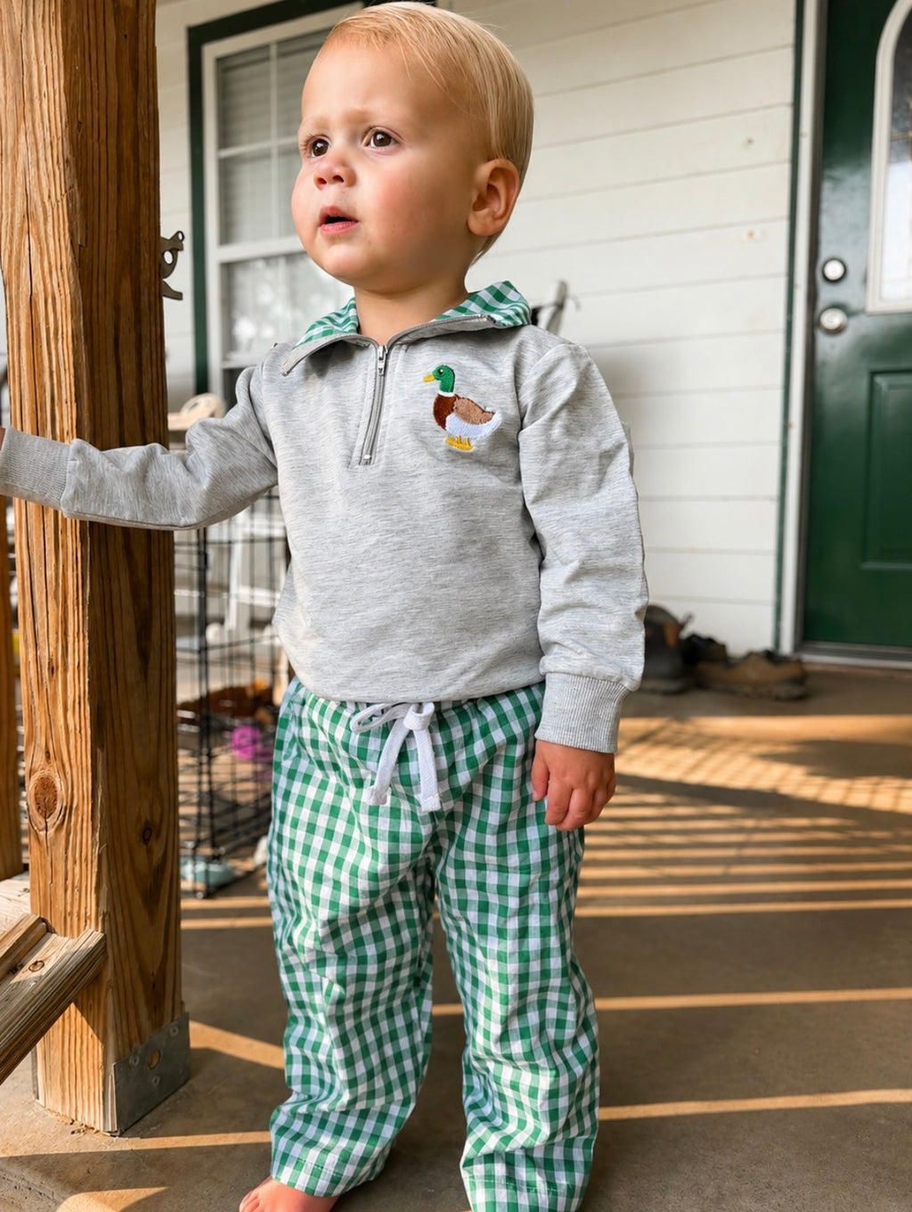 Duck gingham pant set
