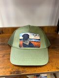 Black lab infant hat-green
