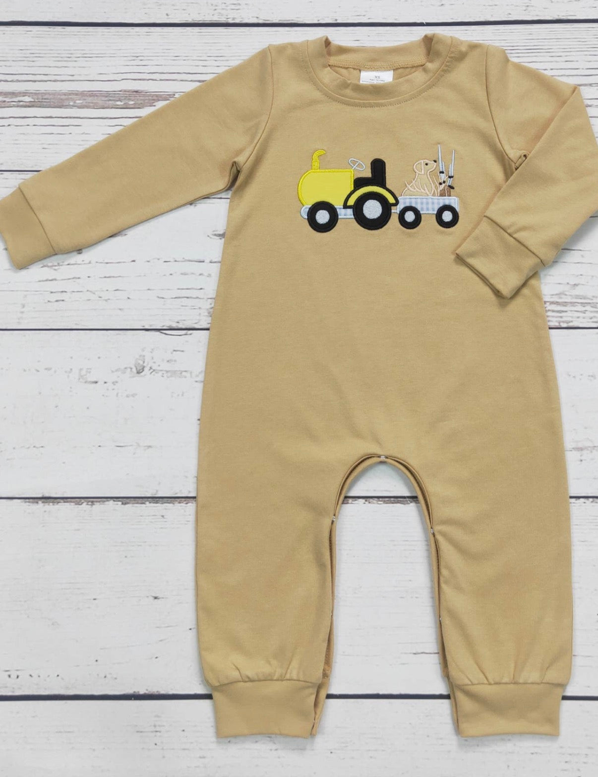 Tractor dog hunting romper