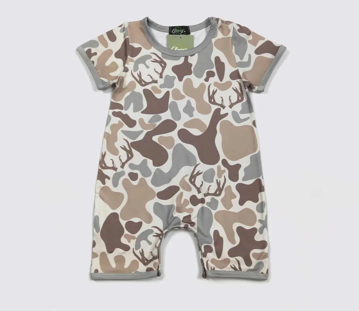 Antler Camo Boy Romper