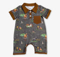 Duck dog romper short sleeve