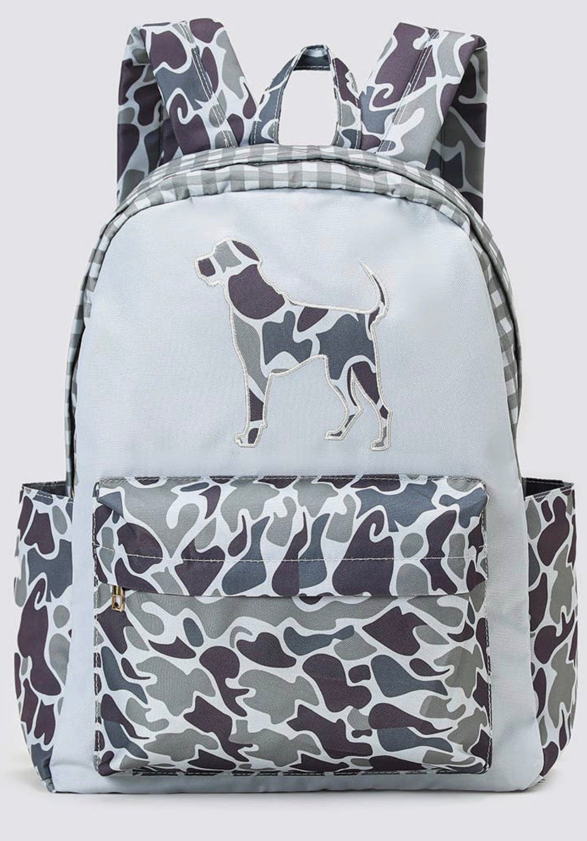 Dog camo book bag
