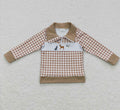 Gingham hunting pullover