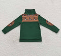 Green duck padded pullover