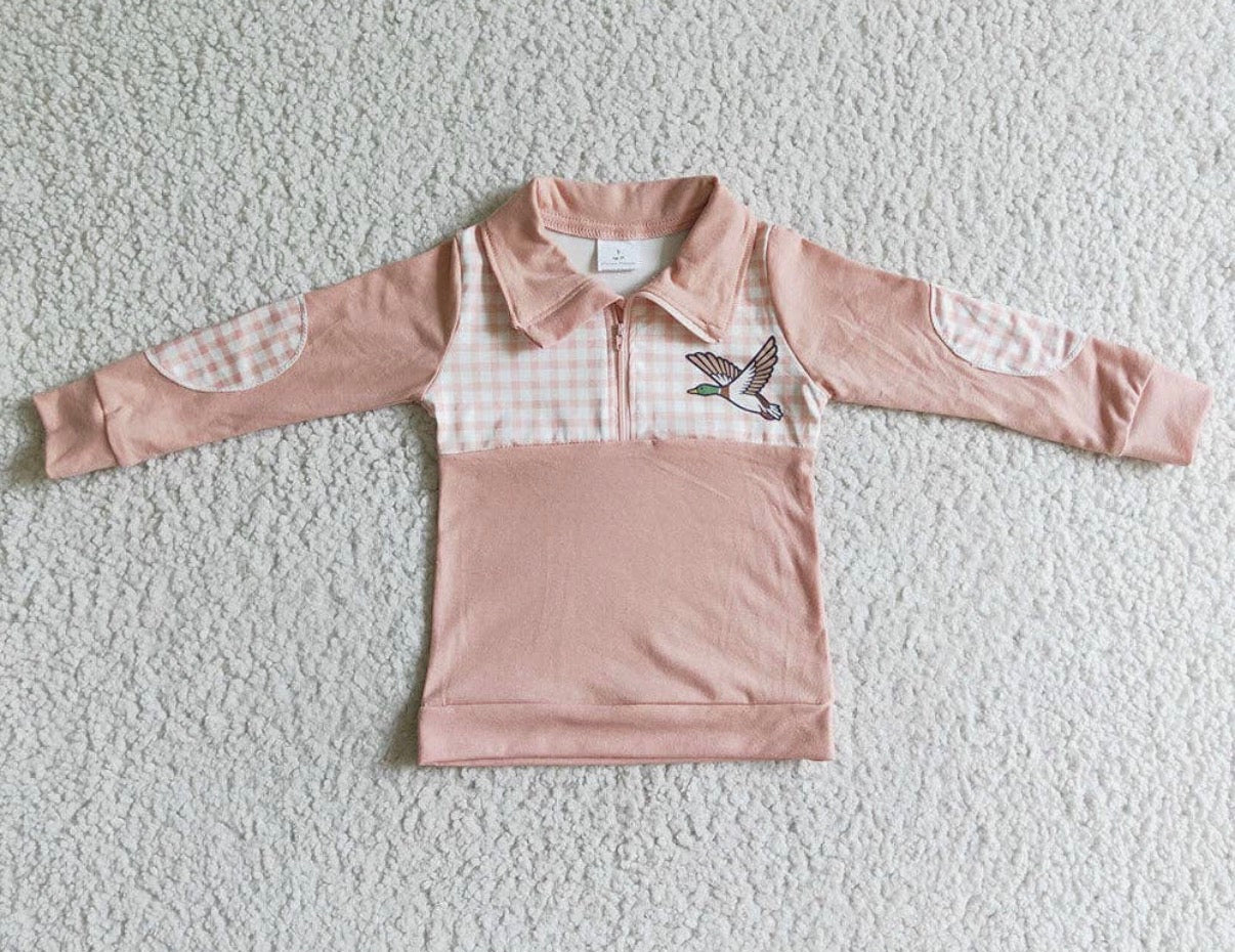 Duck gingham padded pullover