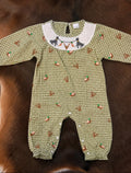 Duck deer dog long sleeve romper