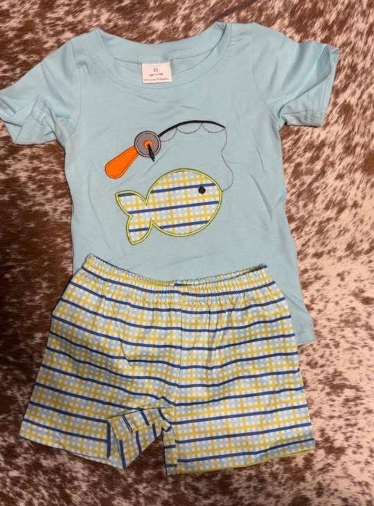 Plaid duck fishing set