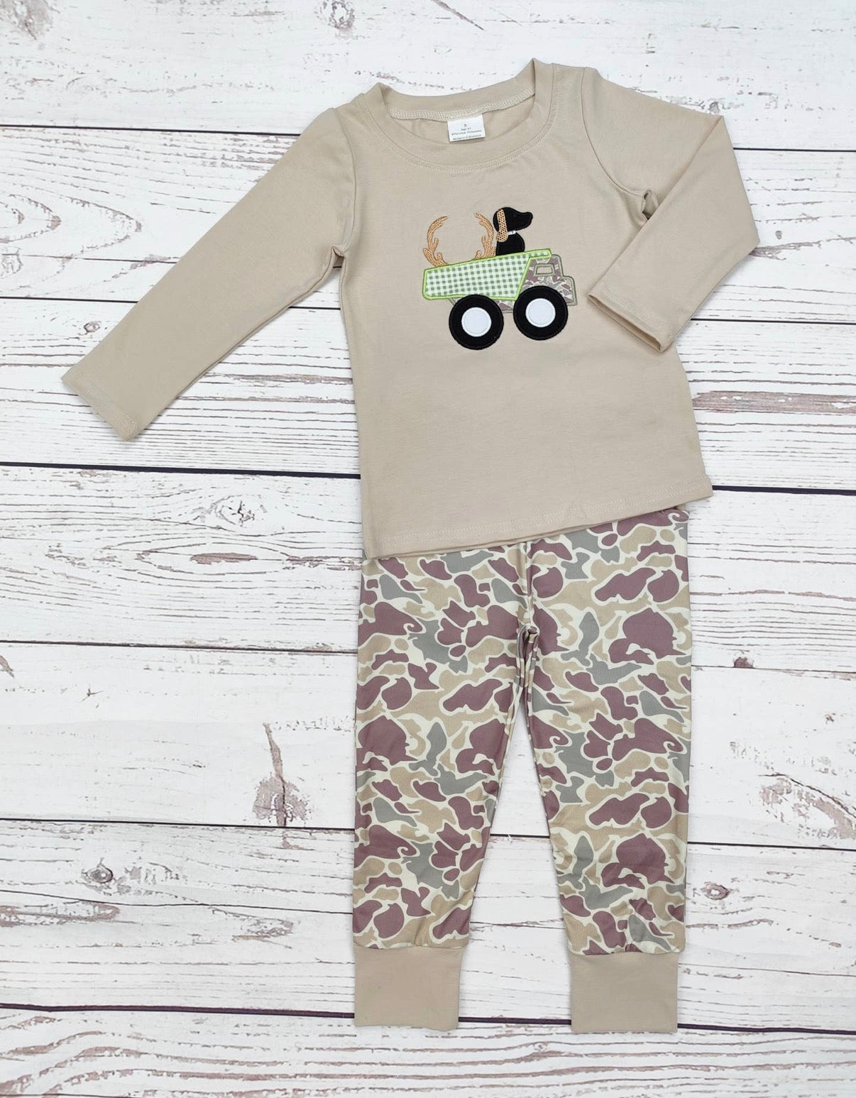 Black lab long sleeve camo set