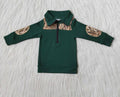 Camo green padded pullover