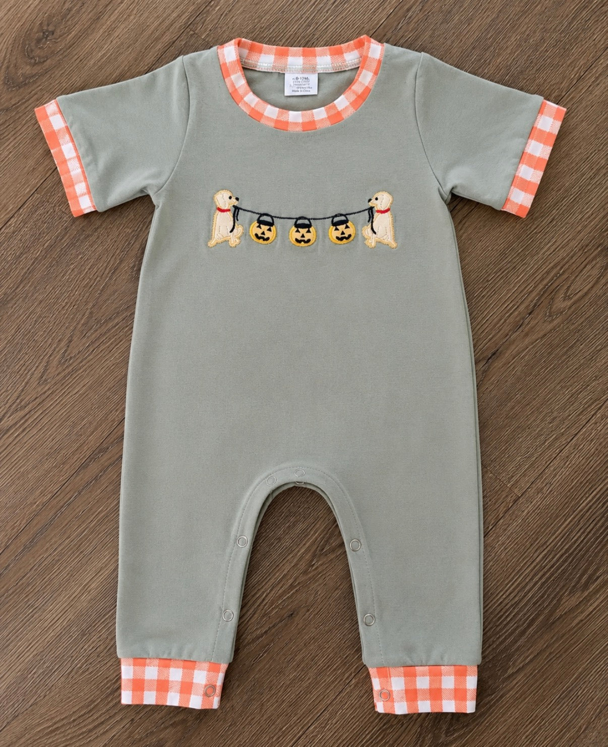 Dog pumpkin romper