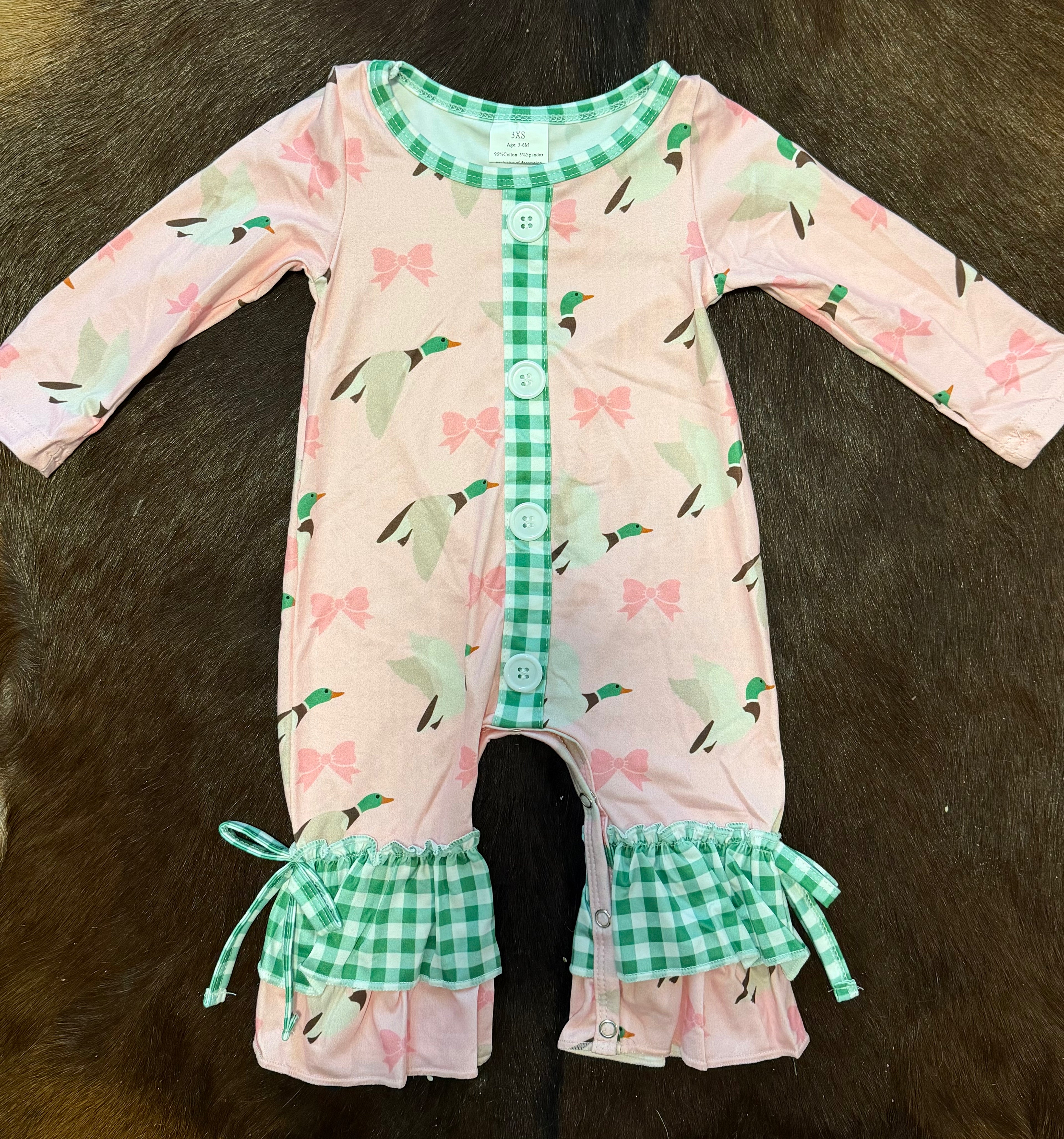 Girls duck romper