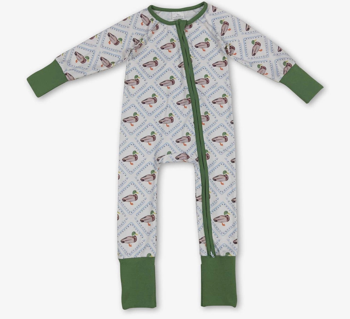 Duck long sleeve romper pjs