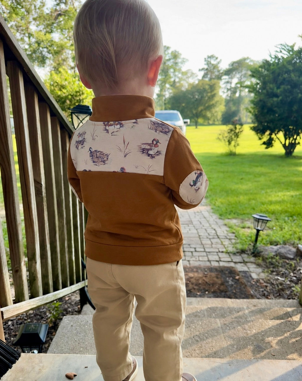 Padded duck pullover