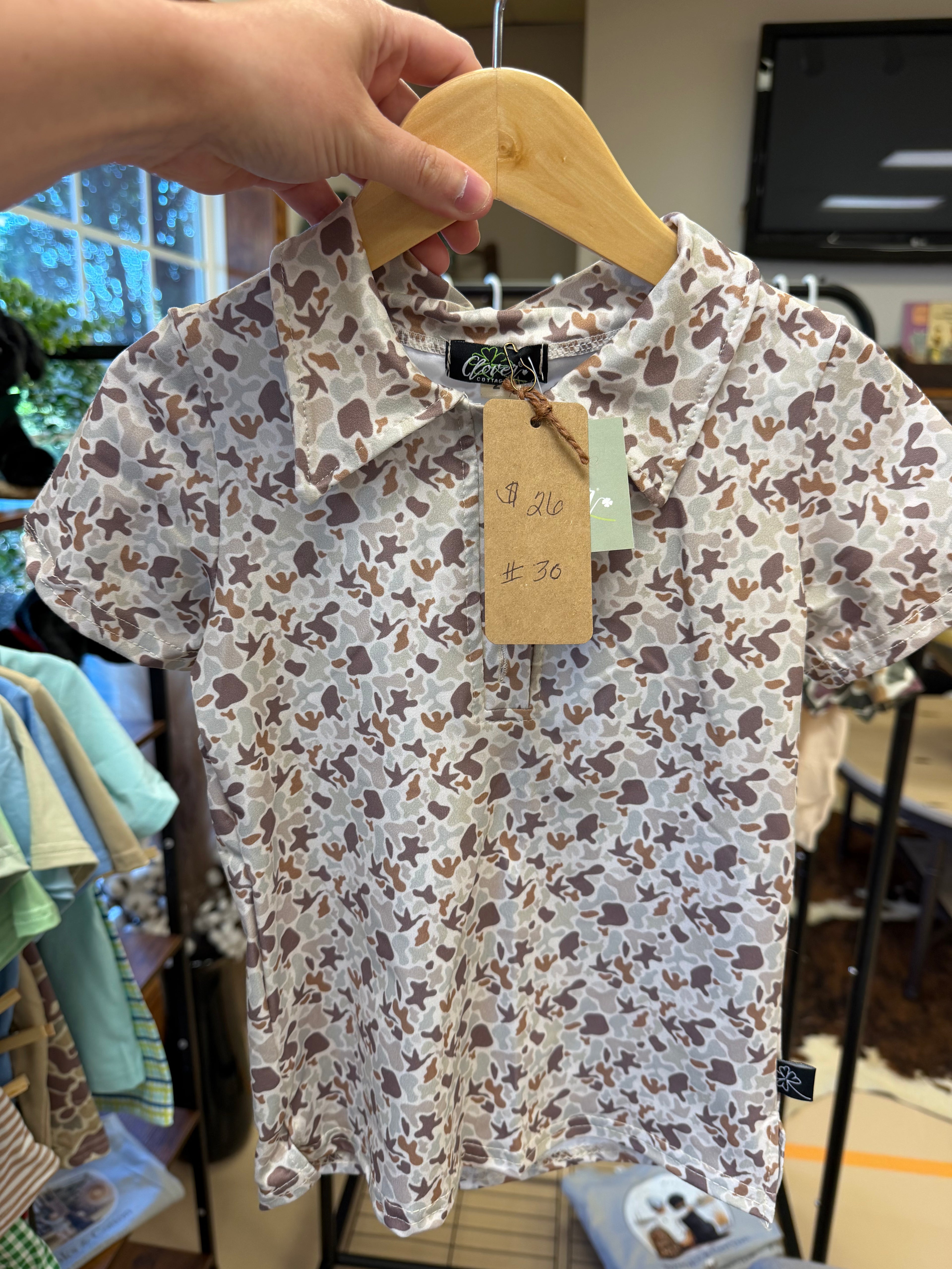 Muted camo polo